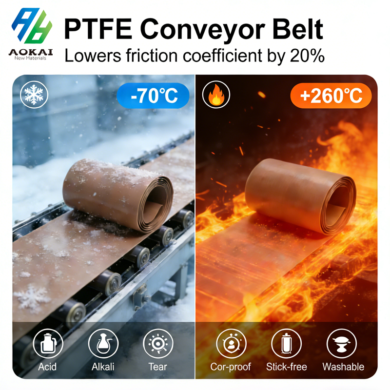 teflon coated conveyor belt